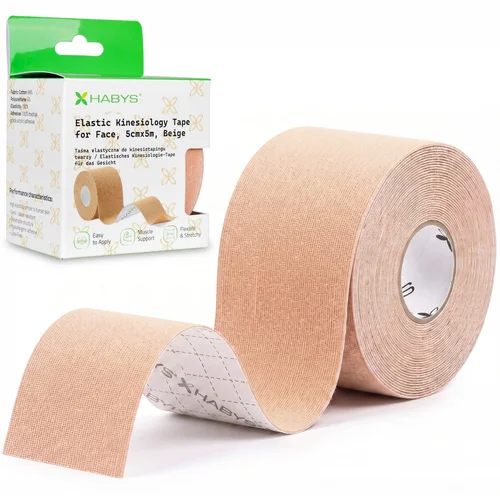 Habys Face Elastic juosta 5 cm × 5 m, smėlio image 1