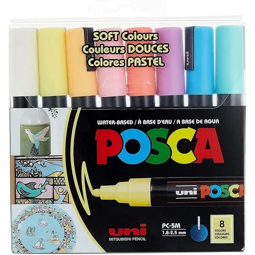 Posca PC-5M Soft Color rinkinys 8 vnt image 1