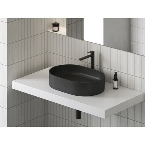 RAVAK Ceramic Slim O Keraminis praustuvas, 55x37 cm, Antracitas image 2