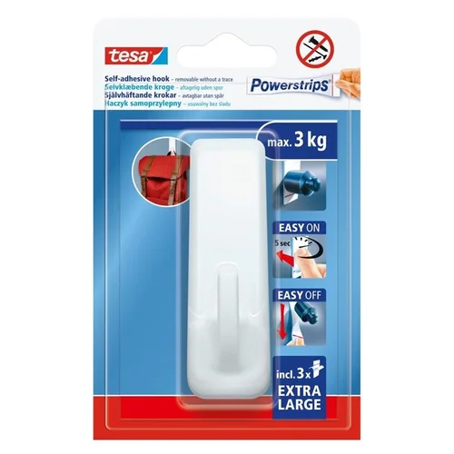 Tesa Powerstrips 58620 Kabliukas 9.4 cm x 3 cm image 1