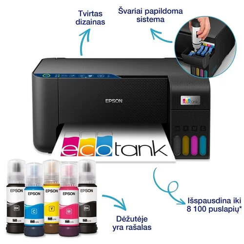 Daugiafunkcis spausdintuvas Epson EcoTank L3271 spalvotas image 3