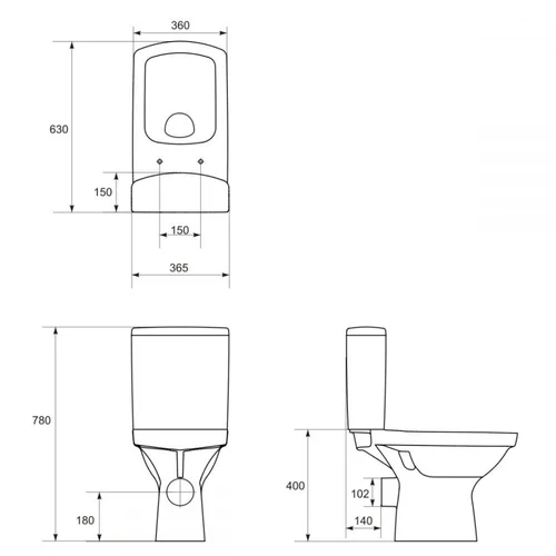 Klozeto dangtis CERSANIT Crea Square Slim image 2
