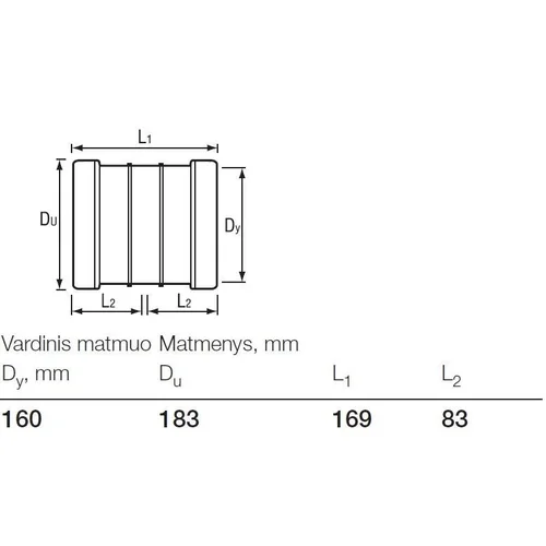 Lauko kanalizacijos dviguba mova Wavin, Ø 160 mm image 3