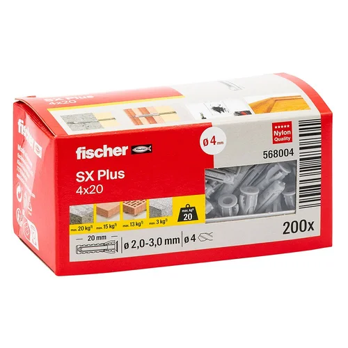 Fischer Universalus kaištis SX Plus 4x20 mm, 200 vnt. image 2