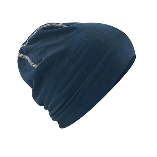 Beechfield B366 medvilninė kepurė – Vieno dydžio, Heather Grey/Black image 1