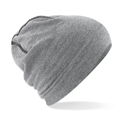 Beechfield B366 medvilninė kepurė – Vieno dydžio, Heather Grey/Black image 3