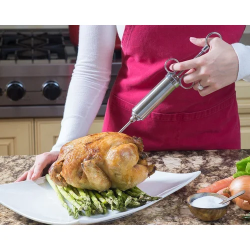 KamadoClub injekcinis švirkštas marinatui, 59 ml, Nerūdijantis plienas, 2 adatų image 2
