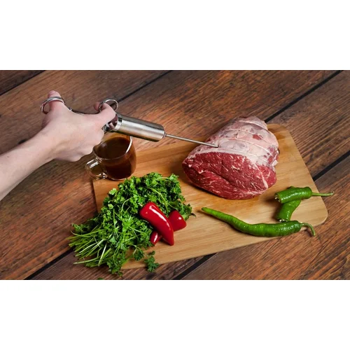 KamadoClub injekcinis švirkštas marinatui, 59 ml, Nerūdijantis plienas, 2 adatų image 3