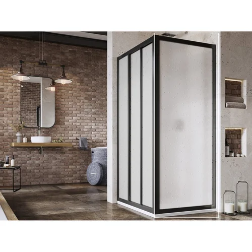 Ravak Supernova APSS stacionari sienelė 80 cm juoda plastikas Pearl image 1