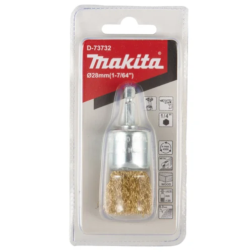 Makita D-73732 kūgio formos šveitimo šepetys, 28 mm, 1/4" image 3