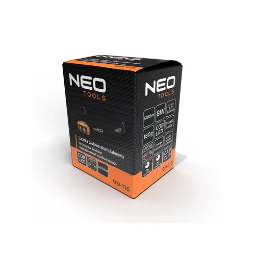NEO TOOLS 500 lm USB COB LED galvos žibintas image 2