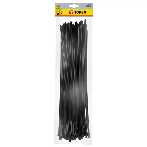 TOPEX Užveržimo dirželiai 7,6x500 mm, 75 vnt., Juodi image 2