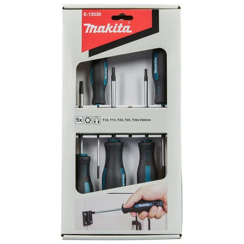 Makita E-13530 Atsuktuvų rinkinys, 5 vnt, T10x100–T30x100 image 2