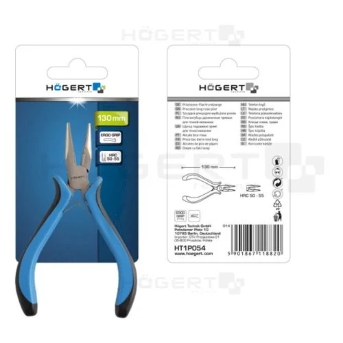 Hogert technik Precizinės replės ilganosės universalios 130 mm image 2