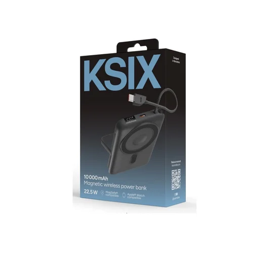 Ksix POWER PULS Magnetinis Power Bank 10000 mAh Pilka image 1