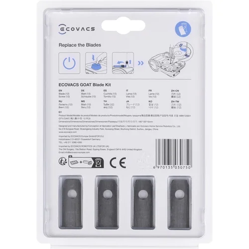 Ecovacs GOAT G1 peiliukai robotui (12 VNT, Plienas) image 3