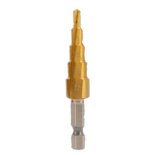 Hogert technik Pakopinis grąžtas 4-12mm suktukui HEX 1/4 tiesus image 1
