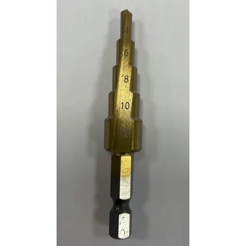 Hogert technik Pakopinis grąžtas 4-12mm suktukui HEX 1/4 tiesus image 3