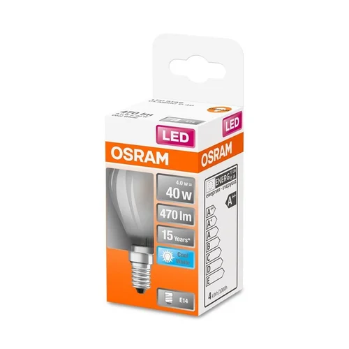 LED lemputė Osram, P45, 4W, E14, 4000K, 470lm, matinė image 2