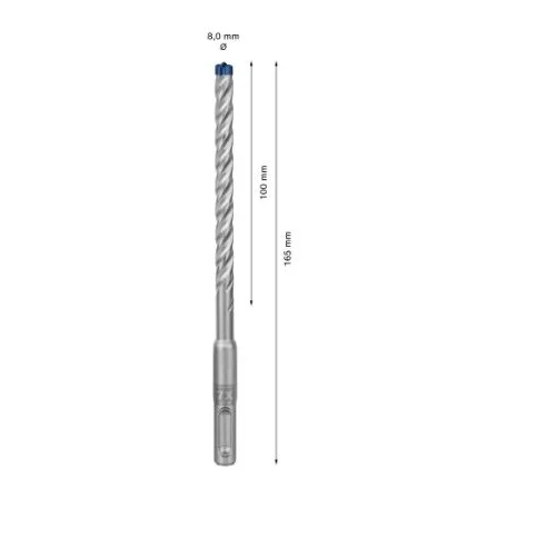 Bosch SDS-plus grąžtas betonui 8x100x165 mm, 30 vnt. image 3