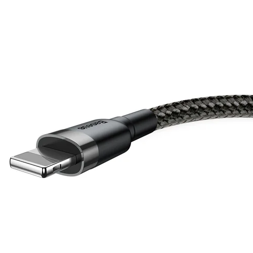 Baseus Cafule CALKLF-CG1 USB-A į Lightning Kabelis 2.0m pilkas-juodas image 2