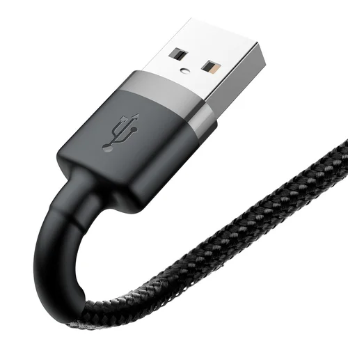 Baseus Cafule CALKLF-CG1 USB-A į Lightning Kabelis 2.0m pilkas-juodas image 3