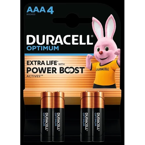 DURACELL OPTIMUM AAA/LR03 1.5V, 4 vnt image 1
