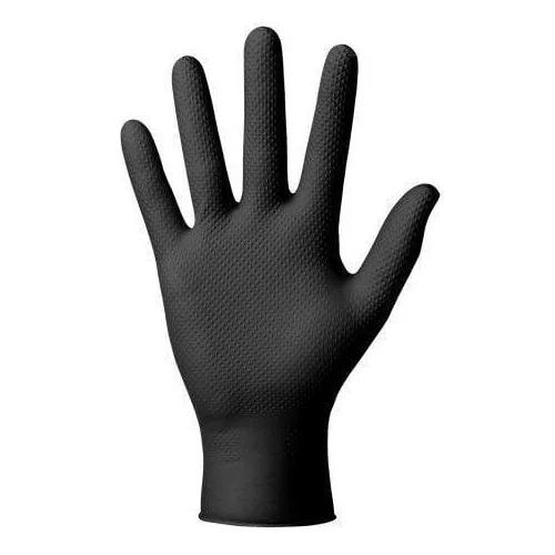 Grippaz 10-23005XL nitrilinės pirštinės, 50 vnt, Juodos, 0,15 mm, XL image 1