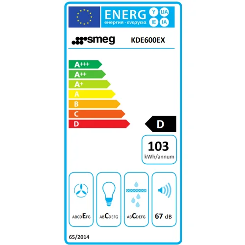 SMEG KDE600EX gartraukis 60 cm nerūdijančio plieno image 3