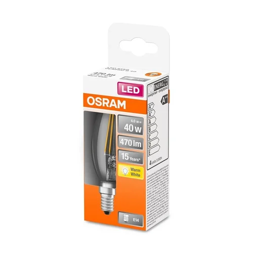 Osram LED Filamentinė lemputė B35, 4W, E14, 2700K, 470 lm image 2
