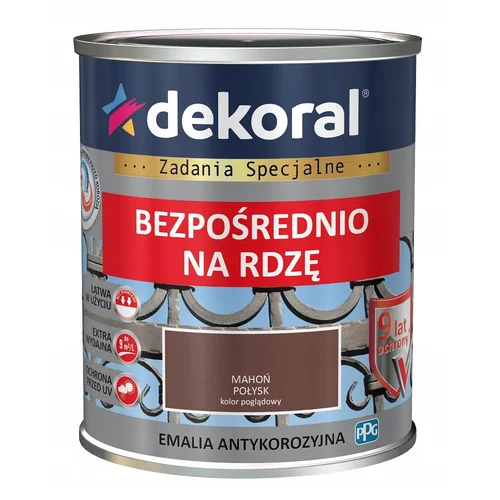 Dekoral emalis antikorozinis 0,65 l blizgus mahonių RAL 3009 image 1