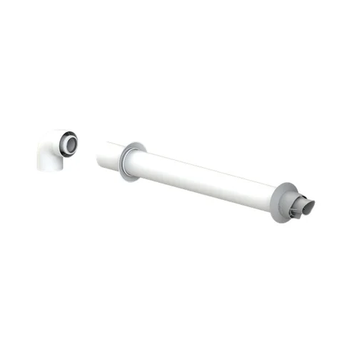 Cox Geelan Econext 60/100 PVC/Alu dūmtraukis su alkūne image 1