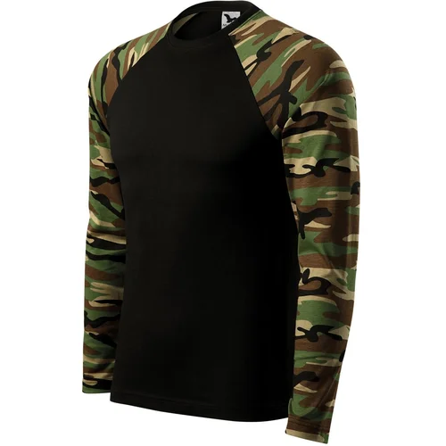 Malfini 166 Kontrastingi kamufliažiniai marškinėliai ilgomis rankovėmis XL camouflage green image 1