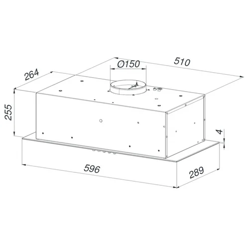 Schlosser AM60STBL įmontuojamas gartraukis 60 cm Juoda image 3