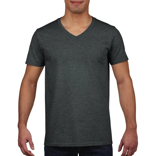 Gildan 64V00 marškinėliai su V formos iškirpte 2XL Dark Heather image 3