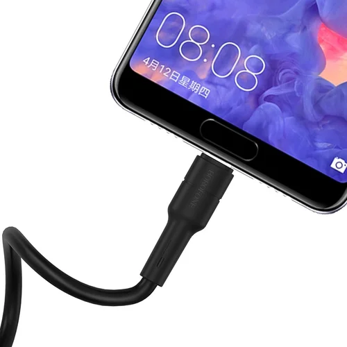 Borofone BX30 Type-C USB kabelis 1.0m silikoninis juodas image 2