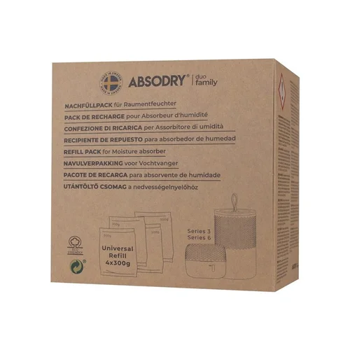 Absodry Drėgmės sugėriklio papildymas, 4×300 g image 1