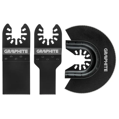 GRAPHITE 56H070 Daugiafunkcinio įrankio geležtės, medžiui, 3 vnt. image 1