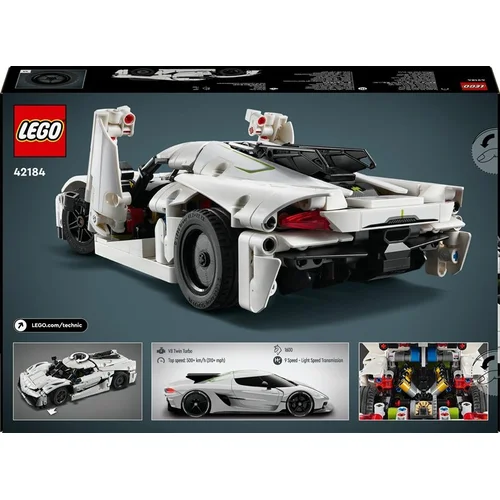 LEGO Technic Koenigsegg Jesko Absolut White Hypercar 42184 image 2