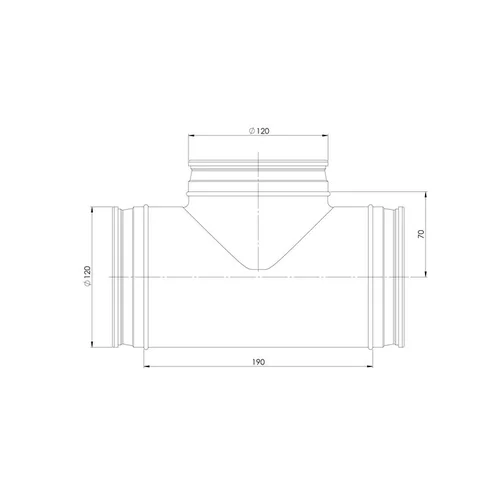 EUROPLAST TCP120-120 Trišakis 90° be tarpinės image 2