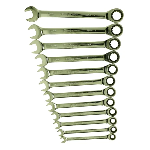 CHANGLU TOOLS Kombinuotų raktų su terkšle rinkinys 12 vnt. (8–19 mm) image 3