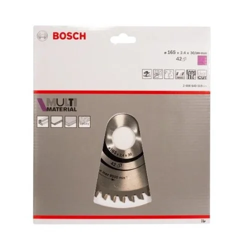 Pjovimo diskas Bosch Standard for Multi Material, 165x30, 2608640519 image 2