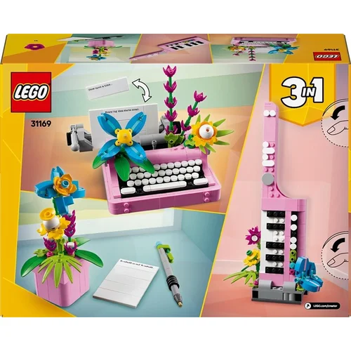 LEGO® Creator Typewriter with Flowers 31169, 363 vnt. image 2