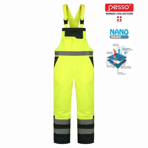 PESSO Winnipeg HiVis šiltas puskombinezonis geltonas su mėlyna - S image 3