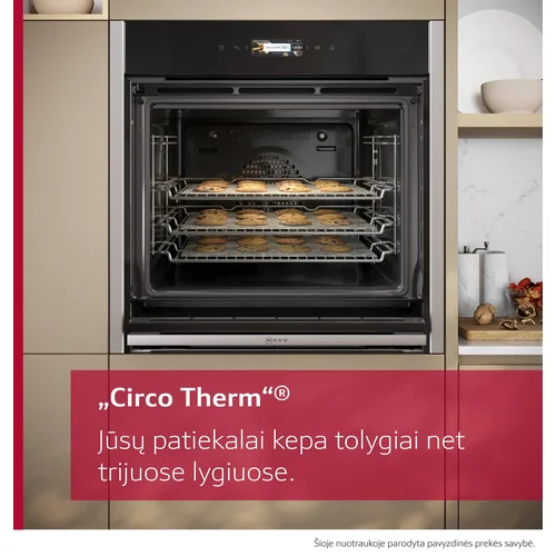 Įmontuojama orkaitė Neff B24CR71N0, 71 l image 2