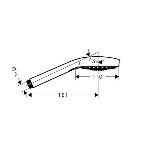 Hansgrohe Croma E 26815340 dušo galvutė, juoda, 110 mm image 2