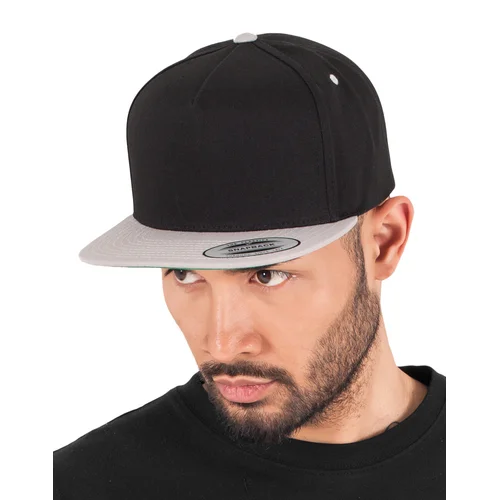 Flexfit 6007T medvilninė kepuraitė su snapeliu, One Size, Black/Silver image 2