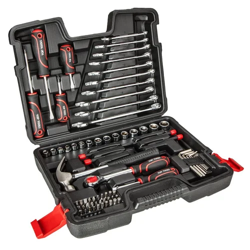 Top Tools 38D500 galvučių ir raktų komplektas, 1/4", 3/8", 73 vnt. image 1