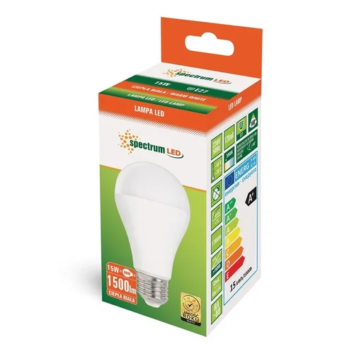 Spectrum LED lemputė E27 A60 15W 3000K 1500lm image 2