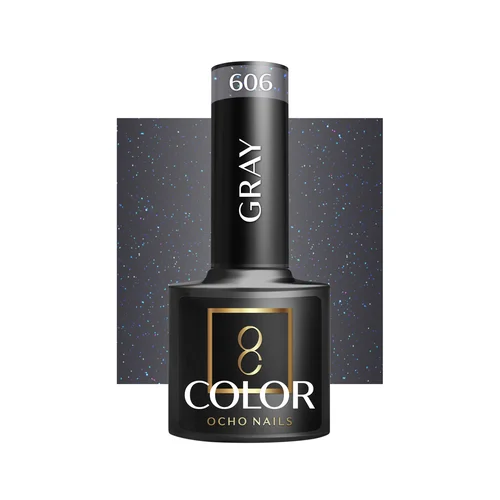 OCHO NAILS Gray 606 hibridinis nagų lakas, 5 g image 1